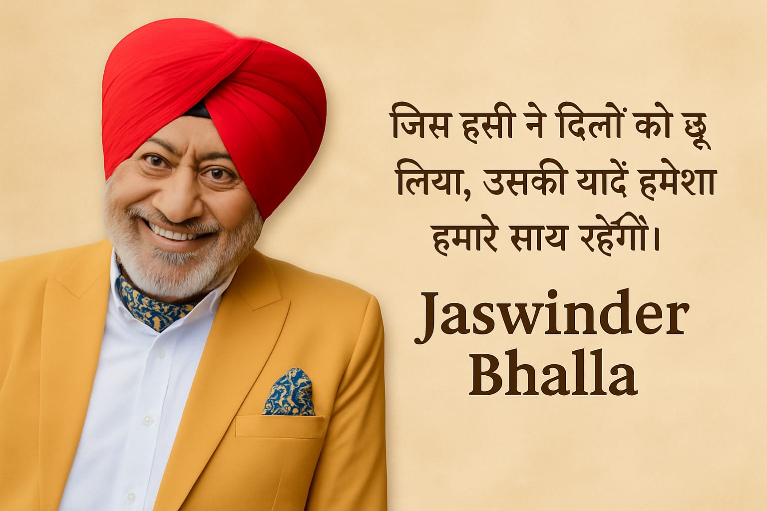 Jaswinder Bhalla नहीं रहे: वो कलाकार जिसकी हंसी पीढ़ियों तक याद रहेगी